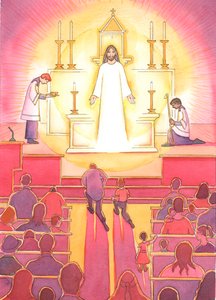 カトリック教会の中心にある「宝石」は、2004年に幕屋にいる私たちの神の救い主イエスです（紙にw - c）