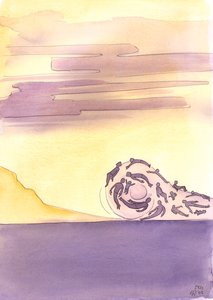 典礼は巨大な海の波のようなものです。私たちが積極的に突入すれば、それは私たちを天国の海岸に運ぶことができます、2003年（紙にw - c） 作： Elizabeth Wang