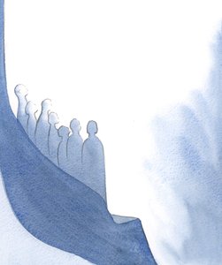 魂がより勇敢に成長し、神に向かって手を差し伸べるほど、彼女は彼女の心にいるすべての人を父に近づけます！、2001年（紙にw - c） 作： Elizabeth Wang