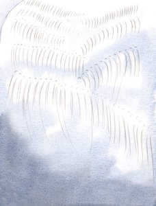 神の純粋な栄光のために座ったりひざまずいたりする人は、天使の働きと目的を真に模倣します。、2001年（紙にw - c） 作： Elizabeth Wang