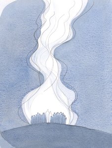 イエスを通して、そしてメアリーと共に提供された教会の祈りは、父に昇り、私たちを天国に導くへその緒のようなものです。、2001年（紙にw - c） 作： Elizabeth Wang