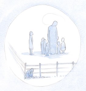隅にとどまった涙の子供は、自信を欠いただけでなく、信頼も欠いていました。それは自己夢中でした。ですから、私たちが自己中心的であるならば、それは私たちと共にあります。精神的な生活の中で、2000年（紙にw - c） 作： Elizabeth Wang