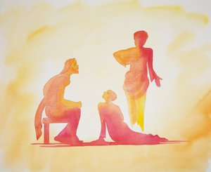 愛し、許されている女性、2001年（紙にw - c） 作： Elizabeth Wang