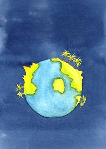 彼が人間を作る前の神の創造の仕事、2001年（紙にw - c） 作： Elizabeth Wang