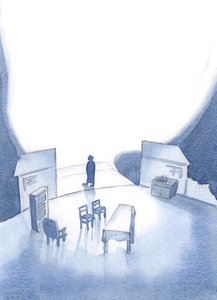 私たちの日々の仕事の中に天国への入り口があります。この小さな「舞台」で、神の栄光が絶え間なく天国の周りに注がれます。私たちは信仰によって、2001年に立ち入ります（紙にw - c） 作： Elizabeth Wang