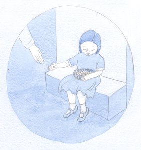 これが私の現在の仕事です。私は次のことを学びました。バスケットから真珠を配る子供のように、真珠の価値に気づかず、美しさを共有しています。、2001年（紙にw - c）
