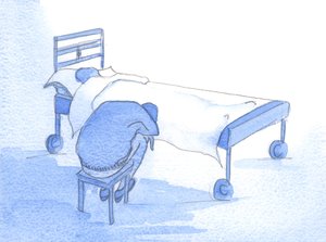 これは私たちが心の優しい視線で見るものです：私たちから実際的な助けと穏やかな慰めを呼びかける、助けを必要としている別の人への悲しみ、愛、そして悲しみ、2002年（紙にw - c） 作： Elizabeth Wang