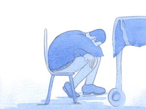 これは私たちが心の優しい視線で見るものです：私たちから実際的な助けと穏やかな慰めを呼びかける、助けを必要としている別の人への悲しみ、愛、そして悲しみ、2002年（紙にw - c） 作： Elizabeth Wang