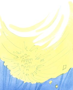 天国に入る人々は、まるで外国にいるかのように、美しさの興奮と斬新さを発見します、2003年（紙にw - c） 作： Elizabeth Wang