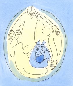 聖三位一体との愛に完全に一致することを通して、神の意志を実行し、神が愛するすべての人を愛することを通して、2004年（紙にw - c） 作： Elizabeth Wang