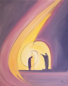 ミサの終わりの祝福を通して、私たちは2001年の聖三位一体の人生に包まれています（船上の油）