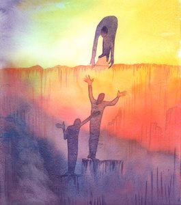 真の祈りは、私たちが神を愛し、私たちの日常の義務と通常の親切な行為において隣人に仕えるように導くはずです、2003年（紙にw - c） 作： Elizabeth Wang
