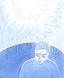 私たちは、善良な人々が完璧にされる煉獄で魂のために祈る権利があります、2004年（紙にw - c） 作： Elizabeth Wang