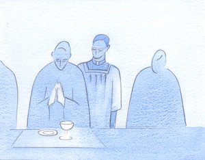 この司祭が彼の司教に向かって行動したように、私たちはキリストに向かって行動することを試みることができます：警戒し、常に奉仕することをいとわない、2002年（紙にw - c） 作： Elizabeth Wang