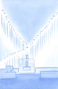 私たちは、2002年に私たちの聖地である聖なる場所を警戒して祈り、満たす聖なる天使たちに挨拶するのが得意です（紙にw - c） 作： Elizabeth Wang