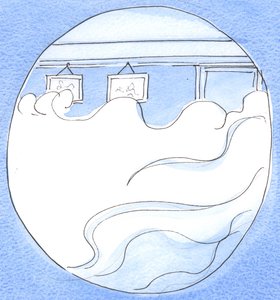 魂が神の恵みでほぼ「いっぱい」になると（浸水した部屋のように）、その人の人生のすべての人は、2003年に「ドア」を開いた人と同様に、神によって「触れられ」ます。 作： Elizabeth Wang