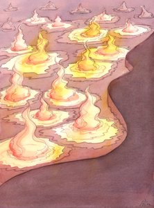 誰かが断固として神に仕えるために出て行くとき、彼または彼女は確固たる道に導かれます、2002年（紙にw - c） 作： Elizabeth Wang