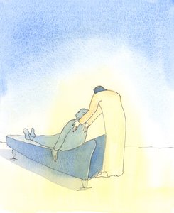 私たちが病気で、キリストが聖体拝領で私たちのところに来るとき、それはまるで彼が私たちがソファに横になるのを手伝うことを主張しているようです、2003年（紙にw - c）