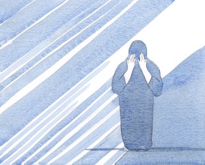 私たちが自分の弱さを認識して祈りに来るとき、イエスは私たちの謙遜さと信頼を賞賛し、栄光の中で魂に来ます、2000年（紙にw - c） 作： Elizabeth Wang