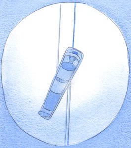 私たちが犠牲をキリストの捧げ物に結びつけるとき、他の魂が助けられます-負傷した人が危険から高く持ち上げられたときと同じように、2002年（紙にw - c） 作： Elizabeth Wang