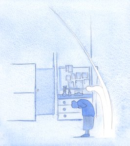 私が聖三位一体の前でお辞儀をするときはいつでも、私の聖なる天使は同じことをします。ちょうど彼が2002年の十字架のすべての敬虔な印をエコーするのと同じです（紙にw - c） 作： Elizabeth Wang