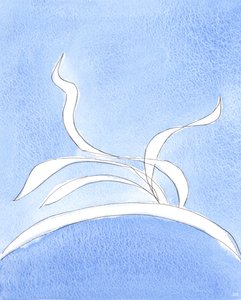 「栄光が父と子と聖霊に」と心から祈るときはいつでも、2003年に黒点が私たちの心に噴き出すようです（紙にw - c） 作： Elizabeth Wang