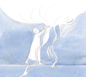 私たちが祈るときはいつでも、神は私たちに神の恵みを注ぐ、2000年（紙にw - c） 作： Elizabeth Wang