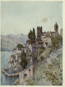 コレンノ、ラゴ ディ コモ、リチャード バゴー作「イタリアの湖」の挿絵