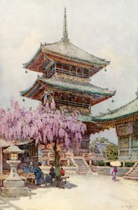 ウィスタリア、京見津（カラーリトグラフ） 作： エラデュケイン
