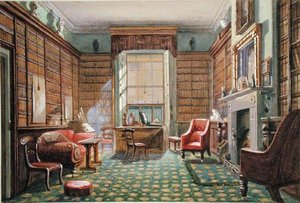 The Consulting Rooms of No.2 Rodney Street, Liverpool, c.1830 （水彩・紙） 作： Ellen Bickerstaffe