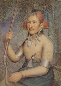 北米インディアンの酋長（油彩・キャンバス 作： Ellen Sharples