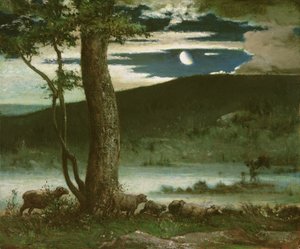 真夜中の月 作： Elliot Daingerfield