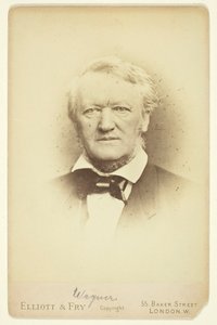 ワーグナーの肖像、1877年。 作： Elliott and Fry