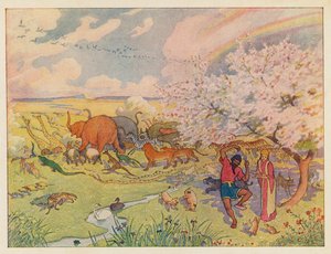 ノアの方舟：虹（カラーリトグラフ） 作： Elmer Boyd Smith