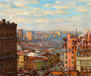カーネギーホールからのセントラルパーク 作： Elmer Livingston MacRae