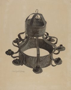 ペンシルベニア州ドイツのシャンデリア 作： Elmer R. Kottcamp