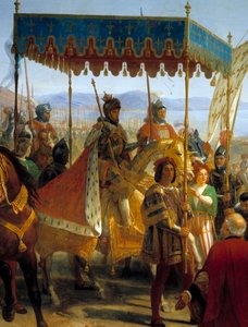 シャルル8世（1470-1498）のナポリ入国 作： Eloi Firmin Feron