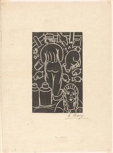 農家と農家の妻 作： Else Berg (signed by artist)