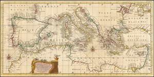 1748年版地図 - 地中海とアドリア海の正確な海図；群島と黒海の一部を含む