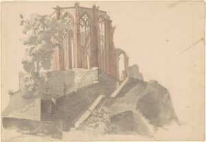 大聖堂の遺跡、バカラック 作： Emanuel Gottlieb Leutze