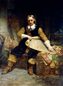 オリバークロムウェル、1867年 作： Emanuel Gottlieb Leutze