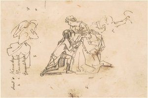 「クストリンからのフリードリヒ2世の帰還」のための習作 作： Emanuel Gottlieb Leutze