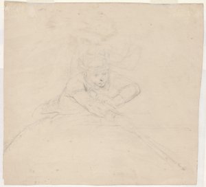 ポール付き半身像の習作 [裏面] 作： Emanuel Gottlieb Leutze