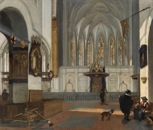 ユトレヒトの聖ヨハネ教会の聖歌隊の眺め 作： Emanuel de Witte