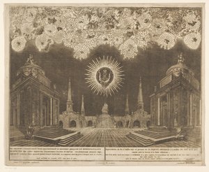 Vuurwerk in Moskou bij de viering van het einde van de Russisch-Turkse Oorlog、1775 (Act IV) ロシアとオスマン ポルテの間で締結された平和の祝典の際に、皇帝陛下の前で発射された花火の表現 (シリーズ) 作： Emel
