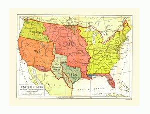アメリカ合衆国、c1910sの成長マップ。