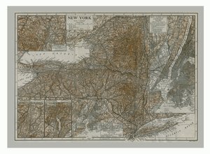ニューヨークの地図、c1900s。