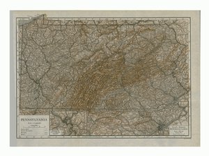 ペンシルベニア州の地図、1910年。 作： Emery Walker
