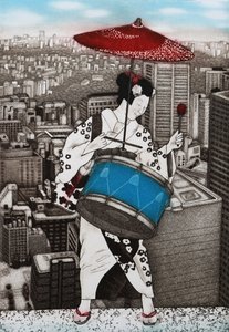 ドラム缶娘, 2007 （カラーエッチング）