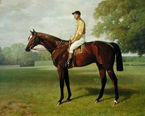 「フライングフォックス」、1899年のダービーの勝者、1899年 作： Emil Adam